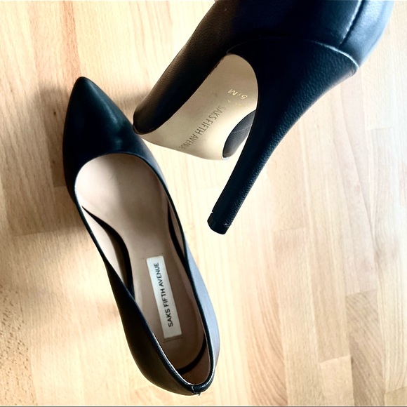 Saks 5th Avenue Black Stilettos 5 1/2 - Picture 6 of 8